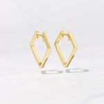 925 Silver Geometric Hoop Earrings