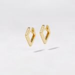 925 Silver Geometric Huggies Earrings