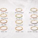 925 Silver Gold Eternity Birthstone Rings