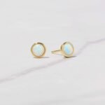 925 Silver Large Opal Studs Earrings