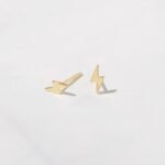 925 Silver Lightning Bolt Stud Earrings