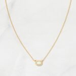 925 Silver Opal Halo Necklace