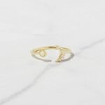 925 Silver Opal Moon Ring