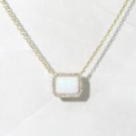 925 Silver Opal Pendant Necklace