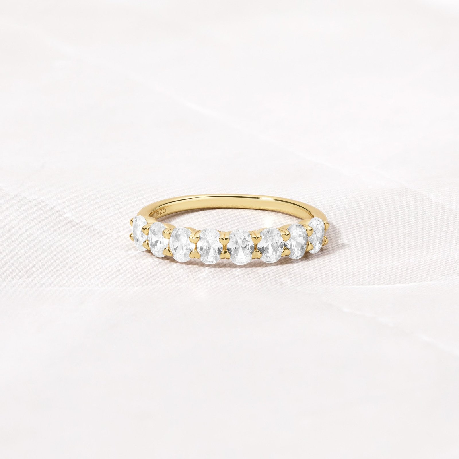 oval-diamond-ring.jpg 925 Silver Oval Diamond Ring - Image 1