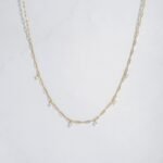 925 Silver Paperclip Charm Necklace