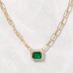 925 Silver Emerald Pendant Necklace