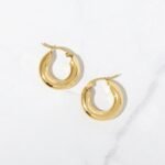 925 Silver Chunky Tube Hoops Earring