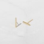925 Silver Bar Studs Earrings
