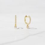 925 Silver Charm Huggies Earrings