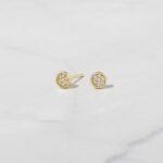 925 Silver Pave Tiny Stud Earrings