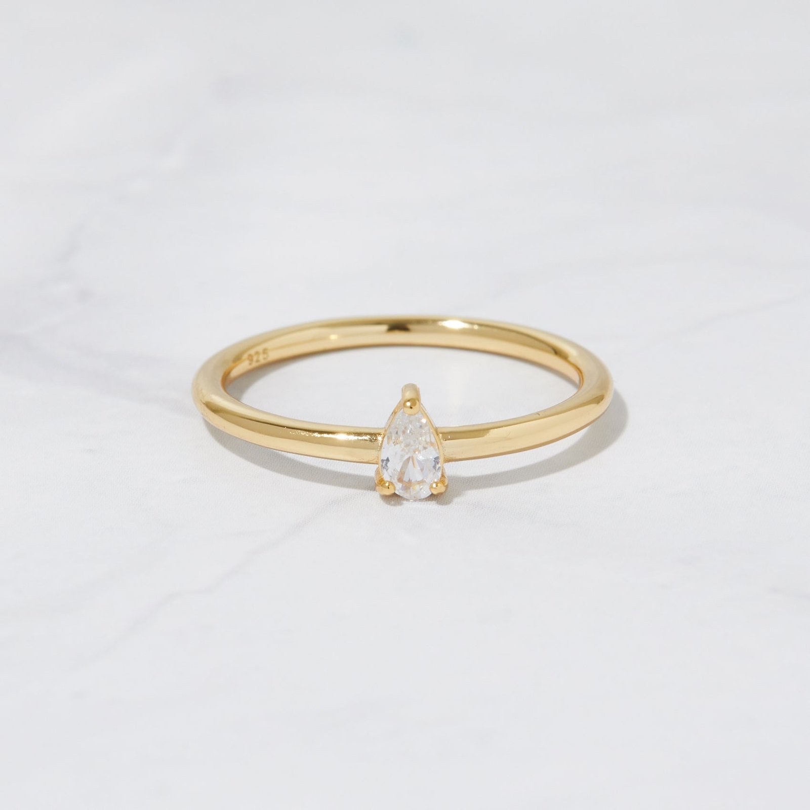 pear-ring.jpg 925 Silver Pear Ring - Image 1