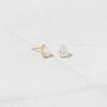 925 Silver Pear Studs Earrings