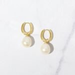 925 Silver Pearl Charm Earrings