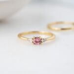 925 Silver Pink Cushion Ring