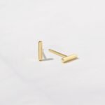 925 Silver Plain Bar Studs Earrings