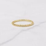 925 Silver Plain Beaded Ring