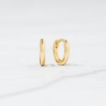 925 Silver Plain Huggies Earrings