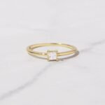 925 Silver Princess Cut Engagement Ring
