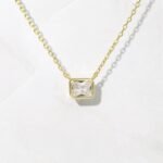 925 Silver Radiant Bezel Necklace