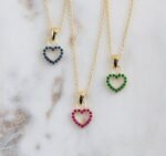 925 Silver Ruby Heart Necklace