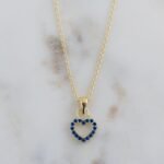 925 Silver Sapphire Heart Necklace