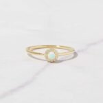 925 Silver Solitaire Opal Ring