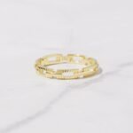 925 Silver Square Link Ring