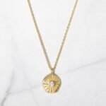 925 Silver Sunburst Medallion Necklace
