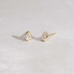 925 Silver Tiny Pear Studs Earrings