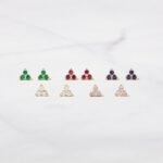 925 Silver Trio Stone Studs