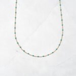 925 Silver Turquoise Enamel Beaded Necklace