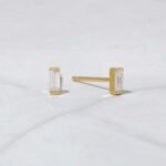 925 Silver Baguette Stud Earrings