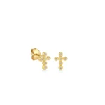 925 Silver Diamond Cross Silver Stud