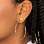 925 Silver Nugget Heart Stud - Image 2