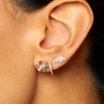 925 Silver Rainbow Marquise Eye Flower Stud - Image 2