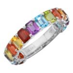 925 Silver Rainbow Eternity Band - Image 3