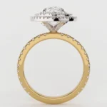925 Silver Pear Cut Diamond Engagement Ring - Image 4