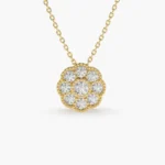 925 Silver Floral Diamond Pendant