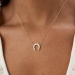 925 Silver Diamond Horseshoe Necklace - Image 5