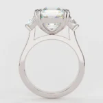 925 Silver 4.25Ct Asscher Cut Diamond Engagement Ring - Image 6