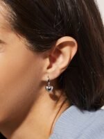 925 Silver Heart Dangle Earrings - Image 2