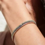 925 Silver Multi-Color Sapphire Bracelet - Image 8