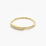 925 Silver Single Row Diamond Ring - Image 4