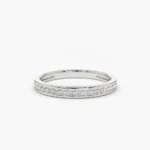 925 Silver Half Eternity Diamond Ring - Image 3