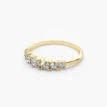 925 Silver 7 Stone Diamond Graduated Wedding Ring - Image 2