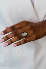925 Silver 10.25Ct Pear Cut Diamond Engagement Ring - Image 2