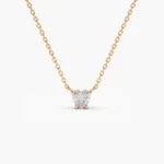 925 Silver Heart-Shape Diamond Necklace - Image 4