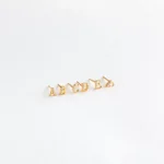 925 Silver Pave Initial Stud Earrings - Image 2