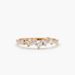 925 Silver Baguette and Round Diamond Ring - Image 5